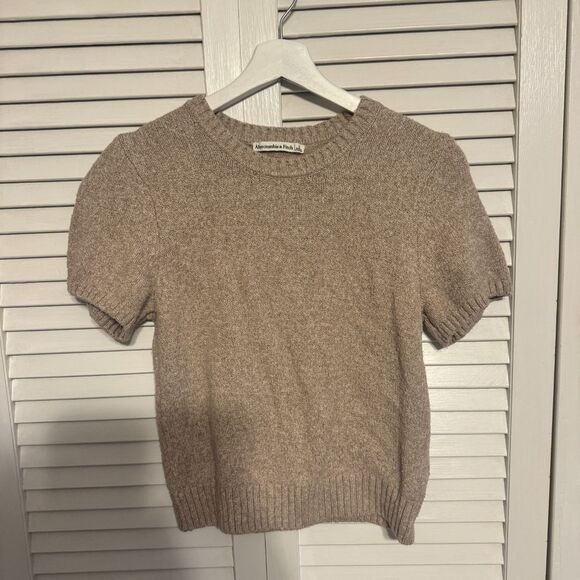 ABERCROMBIE & FITCH SWEATER MINIMALIST ACADEMIA PREPPY TEE SZ L - Picture 1 of 3